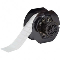 Label Maker Label: White, Polyester, 1,500 per Roll