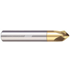 Chamfer Mill: 3/4" Dia, 3/4" Shank Dia, 100.00 deg, 3 Flute, Solid Carbide, Single End