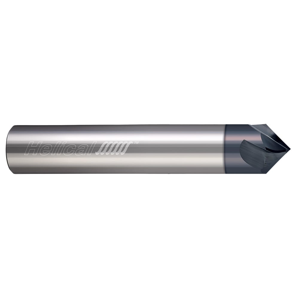 Chamfer Mill: 5/8" Dia, 5/8" Shank Dia, 120.00 deg, 4 Flute, Solid Carbide, Single End