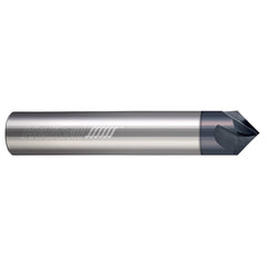 Chamfer Mill: 1/8" Dia, 1/8" Shank Dia, 120.00 deg, 4 Flute, Solid Carbide, Single End