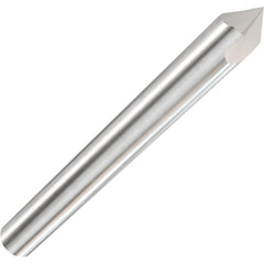 Chamfer Mill: 3/8" Dia, 3/8" Shank Dia, 45 deg, 2 Flute, Solid Carbide, Single End