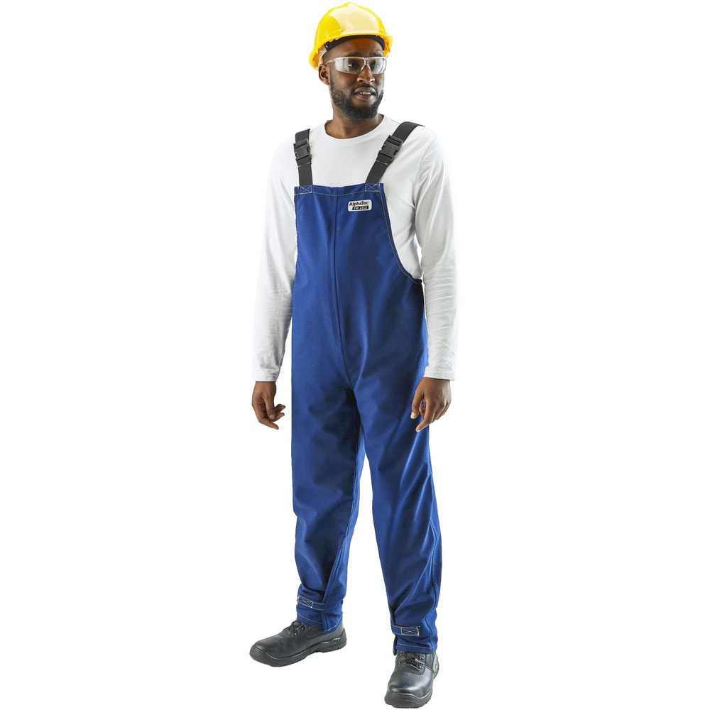 Non-Disposable Rain & Chemical-Resistant Overalls: Chemical, Size 3X-Large, Blue, Nomex