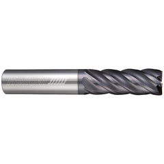 Corner Radius End Mill: 3/8" Dia, 1/2" LOC, 0.50 mm Radius, 3 Flute, Solid Carbide