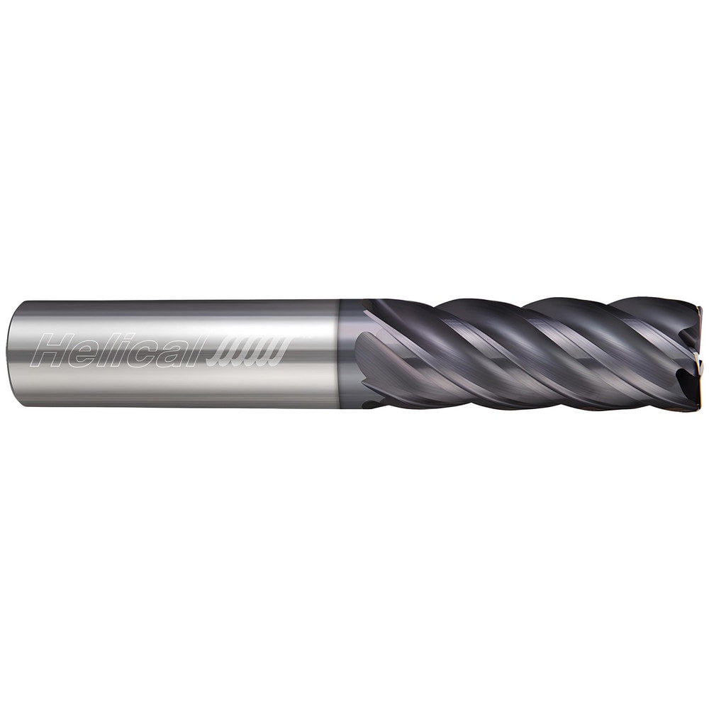 Corner Radius End Mill: 3/8" Dia, 1/2" LOC, 0.50 mm Radius, 4 Flute, Solid Carbide