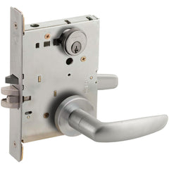 Lever Locksets; Lockset Type: Classroom; Key Type: Keyed Different; Back Set: 2-3/4; Cylinder Type: Conventional; Material: Metal; Door Thickness: 1-3/4; Finish: Satin Chrome