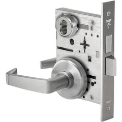 Lever Locksets; Lockset Type: Dormitory; Key Type: Keyed Different; Back Set: 2-3/4; Cylinder Type: Less Core; Material: Metal; Door Thickness: 1-3/4; Finish: Satin Chrome