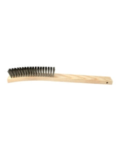 1″ × 1 1/8″ × 14″, Stainless Steel Bristle, Shoe Handle Hand Scratch Brushes