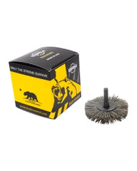 2 1/2″ Diameter × 0.437″ Width, 320 Grit, Aluminum Oxide, 0.022″ Crimped Bristle, Wheel Brush