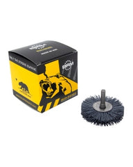 2 1/2″ Diameter × 0.437″ Width, 120 Grit, Silicon Carbide, 0.040″ Crimped Bristle, Wheel Brush