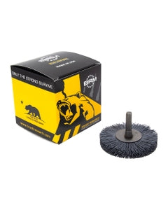 2″ Diameter × 1/2″ Width, 500 Grit, Silicon Carbide, 0.018″ Crimped Bristle, Wheel Brush