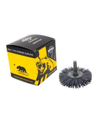 2″ Diameter × 1/2″ Width, 80 Grit, Silicon Carbide, 0.040″ Crimped Bristle, Wheel Brush