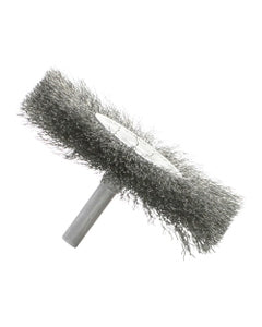 2″ Diameter × 0.312″ Width, Carbon Steel, 0.014″ Crimped Bristle, Wheel Brush