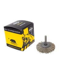 2 1/2″ Diameter × 0.437″ Width, 600 Grit, Aluminum Oxide, 0.018″ Crimped Bristle, Wheel Brush