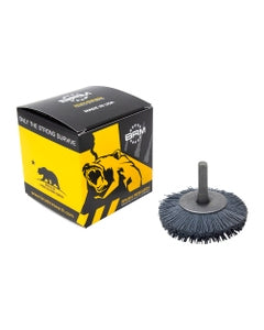 2 1/2″ Diameter × 0.437″ Width, 180 Grit, Silicon Carbide, 0.035″ Crimped Bristle, Wheel Brush