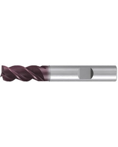 Square End Mill; 4 mm Dia. × 8 mm LOC × 6 mm Shank Dia. × 57 mm OAL ; 3 FL ; Carbide ; AlTiN ; Series 2519A