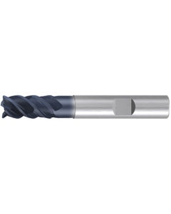 Corner Radius End Mill; 12 mm Dia. × 26 mm LOC × 12 mm Shank Dia. × 83 mm OAL ; 4 FL ; Carbide ; AlTiN ; 1 mm R ; Series Jet-Cut