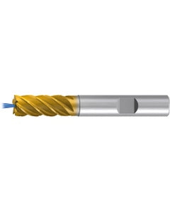 Square End Mill; 10 mm Dia. × 22 mm LOC × 10 mm Shank Dia. × 72 mm OAL ; 5 FL ; Carbide ; TiAlN+TiN ; Series 2537TZ