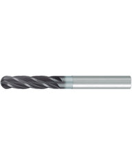 ‎1/8″ Dia. × 3/4″ LOC × 1/8″ Shank Dia. × 2-1/4″ OAL, 4 Flute, Carbide, AlCr, Ballnose End Mill