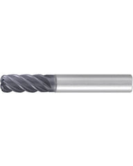 Corner Radius End Mill; 1/2″ Dia. × 1″ LOC × 1/2″ Shank Dia. × 3″ OAL ; 5 FL ; Carbide ; AlCr ; 0.12″ R