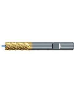 ‎Square End Mill; 1/4″ Dia. × 1/2″ LOC × 1/4″ Shank Dia. × 2-1/4″ OAL ; 4 FL ; Carbide ; TiAlN+TiN ; Series 2577TZ