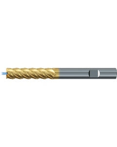 ‎Square End Mill; 3/8″ Dia. × 1-1/2″ LOC × 3/8″ Shank Dia. × 3-3/4″ OAL ; 5 FL ; Carbide ; TiAlN+TiN ; Series 2581TZ