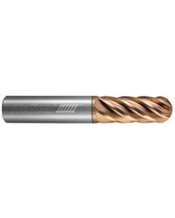 0.25″ Dia. × 0.25″ Shank × 0.75″ DOC × 2.5″ OAL, TPLUS, 6 Flute, Ballnose End Mill