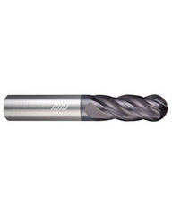 0.25″ Dia. × 0.25″ Shank × 0.375″ DOC × 2″ OAL, APLUS, 4 Flute, Ballnose End Mill