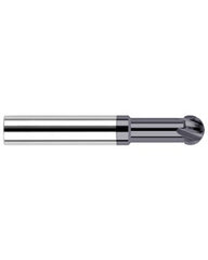 1/8″ Dia. × 0.084″ LOC × 1/8″ Shank Size × 2″ OAL, 4 Flute, Carbide, TiAlN, Ballnose Endmill