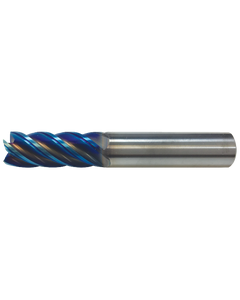 ‎L9705 - 1/8″ Dia. × 1/2″ LOC × 1/8″ Shank Dia. × 1-1/2″ OAL, 5 Flutes, Carbide, AlTiN Coating, Square End Mill