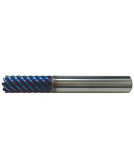 ‎L9713 - 1/4″ Cutting Dia. × 9/32″ LOC × 1/4″ Shank Dia. × 3″ OAL, 0.015″ Corner Radius, 6 Flutes, Carbide, AlTiN Coating, Corner Rounding Endmill