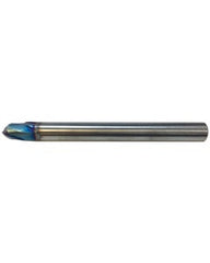 ‎L9715 - 3/16″ Dia. × 9/32″ LOC × 3/16″ Shank Dia. × 2-1/2″ OAL, 2 Flutes, Carbide, AlTiN Coating, Ball Nose End Mill