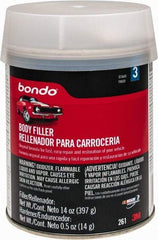 3M - Body Filler - 14 oz Body Filler, 1/2 oz Hardener - Makers Industrial Supply