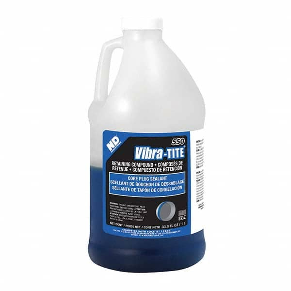 Vibra-Tite - 1 L Jug, Blue, Core Plug Sealant Retaining Compound - Makers Industrial Supply