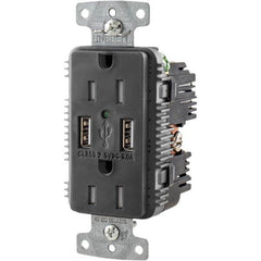 Hubbell Wiring Device-Kellems - USB Receptacles Number of USB Ports: 2 Number of Receptacles: 2 - Makers Industrial Supply