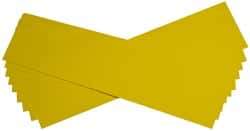 Made in USA - 10 Piece, 5" Wide x 20" Long Plastic Shim Stock Sheet - Yellow, ±10% Tolerance - Makers Industrial Supply