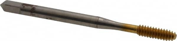 Balax - #6-32 UNC H4 Thread Limit Bottoming Thread Forming Tap - High Speed Steel, TiN Finish, 2" OAL, 11/16" Thread Length, Right Hand Thread, Series BXB - Makers Industrial Supply