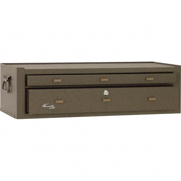 Kennedy - 2 Drawer Brown Drawer Chest Base - 28-1/8" Wide x 7-7/8" High x 9-5/8" Deep, Use with Chests 526, 52611 - Makers Industrial Supply