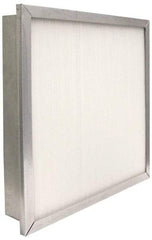 PrecisionAire - 12" Noml Height x 24" Noml Width x 4" Noml Depth, 80 to 85% Capture Efficiency, Wireless Pleated Air Filter - MERV 13, Fiberglass, Integrated Metal Frame, 1,000 CFM, For Precisionaire Type 9 Holding Frame - Makers Industrial Supply