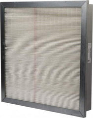 Made in USA - 24" Noml Height x 24" Noml Width x 4" Noml Depth, 85% Capture Efficiency, Wireless Pleated Air Filter - MERV 13, Microfiberglass Paper, Integrated Metal Frame, 500 Max FPM, 2,000 CFM, For Any Unit - Makers Industrial Supply