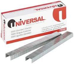 UNIVERSAL - 1/4" Leg Length, Galvanized Steel Standard Staples - 20 Sheet Capacity, For Use with All Standard Staplers - Makers Industrial Supply