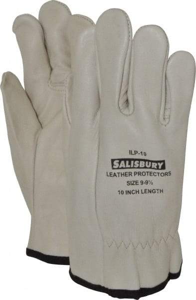 Salisbury by Honeywell - Size L (9), 10" Long, Cowhide Leather Protector - Not for Electrical Protection (ASTM F696-02), Wear Over Rubber Insulating Gloves, ASTM F496 - Makers Industrial Supply