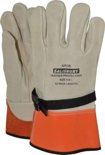 Salisbury by Honeywell - Size L (9), 12" Long, Cowhide Leather Protector - Not for Electrical Protection (ASTM F696-02), Wear Over Rubber Insulating Gloves, ASTM F496 - Makers Industrial Supply