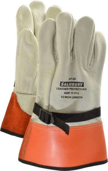 Salisbury by Honeywell - Size 2XL (11), 12" Long, Cowhide Leather Protector - Not for Electrical Protection (ASTM F696-02), Wear Over Rubber Insulating Gloves, ASTM F496 - Makers Industrial Supply