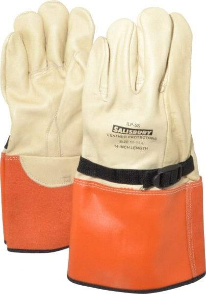 Salisbury by Honeywell - Size 2XL (11), 14" Long, Cowhide Leather Protector - Not for Electrical Protection (ASTM F696-02), Wear Over Rubber Insulating Gloves, ASTM F496 - Makers Industrial Supply