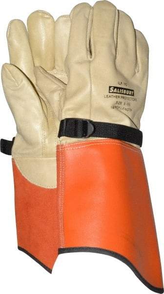 Salisbury by Honeywell - Class 0, Size L (9), 16" Long, Cowhide Leather Protector - Not for Electrical Protection (ASTM F696-02), Wear Over Rubber Insulating Gloves, ASTM F496 - Makers Industrial Supply