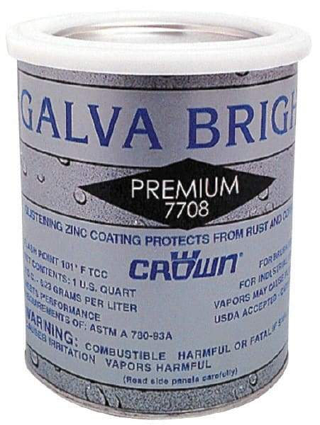 Crown - 32 oz Zinc Cold Galvanizing Compound - Comes in Bottle - Makers Industrial Supply