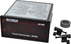 Extech - Accurate up to 0.05%, 0.1 and 0.1 (5 to 1,000) and 1 (1,000 to 9,999) and 10 (10,000 to 99,990) RPM Resolution, Noncontact Tachometer - 4.8819 Inch Long x 2 Inch Wide x 1.2992 Inch Meter Thick, 5 to 99,990 RPM Measurement - Makers Industrial Supply