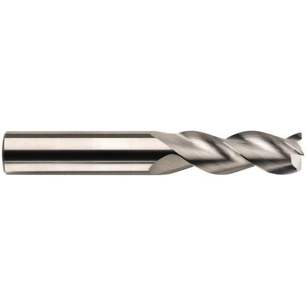 SGS - 1/2", 3 Flute, Single End, Solid Carbide, 0.12" Corner Radius End Mill - 6" OAL, 38° Helix, Right Hand Flute, 5/8" LOC, Right Hand Cut, 3-3/8" Extended Reach - Makers Industrial Supply