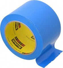 3M - Blue Solid Color Vinyl Tape - 3" Wide x 108' Long x 5.2 mil Thick, General Traffic - Makers Industrial Supply