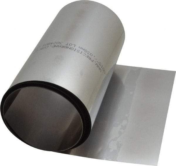 Made in USA - 100 Inch Long x 6 Inch Wide x 0.0015 Inch Thick, Roll Shim Stock - Steel - Makers Industrial Supply